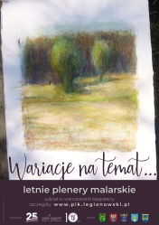 Plakat informujący o plenerach malarskich