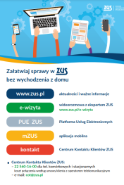 Plakat promujący zus