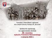 Zaproszenie na obchody 80. Rocznicy Wybuchu Powstania Warszawskiego w Legionowie
