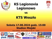 Plakat informujacy o meczu Legionovia Legionowo - KTS Weszło