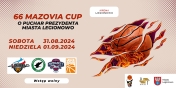 Plakat informujący o 66. edycji Mazovia Cup o Puchar Prezydenta Miasta Legionowo