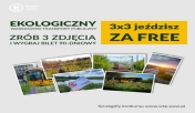 Grafika promująca konkurs ZTM: „3x3 jeździsz za free”