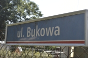 Znak z nazwą ulicy - ul. bukowa