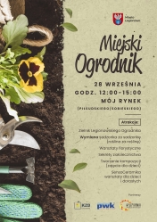 Plakat promujący wydarzenie - Miejski Ogrodnik
