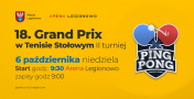 Grafika promująca Turniej Tenisa Stołowego w Legionowie