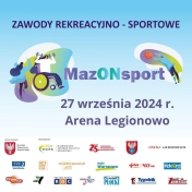 plakat informujący o zawodach sportowach dla osób z niepełnosprawnościami
