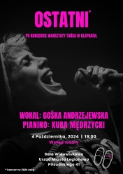 Plakat informujący o koncercie Gośki Andrzejewskiej