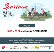 Grafika informująca o zajęciach w ramach Sportowe zajęcia cykliczne