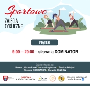 Grafika informująca o zajęciach w ramach Sportowe zajęcia cykliczne