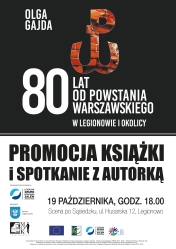 Plakat informujący o promocji książki