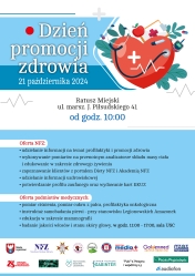 Plakat informujący o dniu promocji zdrowia
