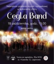 Plakat informujący o koncercie zespołu Cegla Band
