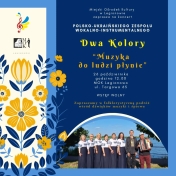 Plakat informujący o występie zesapołu Dwa kolory