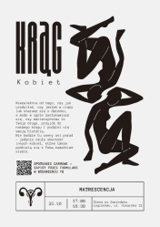 Plakat informujący o spotkaniu kręgu kobiet