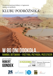 Plakat informujący o spoktaniu klubu podróżnika