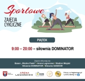 Grafika informująca o zajęciach w ramach Sportowe zajęcia cykliczne