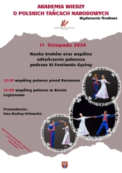 Plakat informujący o wspołnym odtńczeniu poloneza