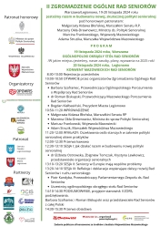 Plakat informujący o Konwencie Mazowieckich Rad Seniorów