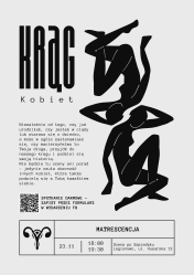 Plakat informujący o spotkaniu kręgu kobiet
