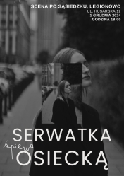 Plakat informujący o koncercie Serwatka śpiewa Osiecką
