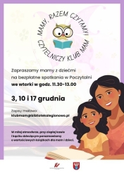 Plakat informujący o spotkaniach klubu mam