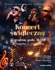 Plakat informujący o koncercie świątecznym Plakat informujący o koncercie świątecznym