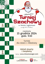 Plakat informujący o  Mikołajkowym Turnieju Szachowym