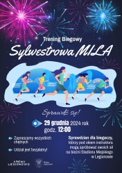 Plakat informujący o treningu biegowym
