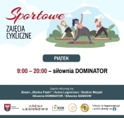 Grafika informująca o zajęciach w ramach Sportowe zajęcia cykliczne