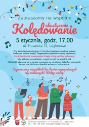 Grafika informująca o wspólnym kolędowaniu