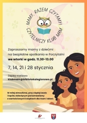 Plakat informujący o spotkaniach klubu mam