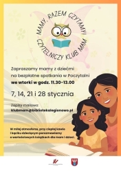 Plakat informujący o spotkaniach klubu mam