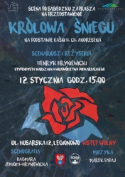 Grafika informująca o przedstawieniu Królowa Śniegu