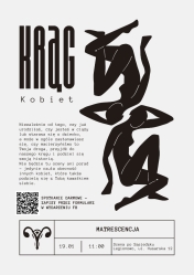 Plakat informujący o spotkaniu kręgu kobiet