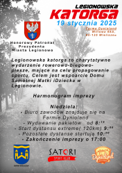 Grafika informująca o Legionowskiej Katordze