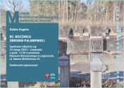 Plakat informujący o wykładzie: „85. rocznica Zbrodni Palmirskiej”