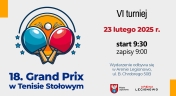 Plakat informujący o turnieju tenisa stołowego