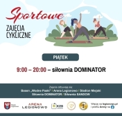 Grafika informująca o zajęciach w ramach Sportowe zajęcia cykliczne