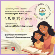Plakat informujący o spotkaniach klubu mam