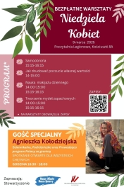 Grafika informująca o wydarzeniu niedziela kobiet