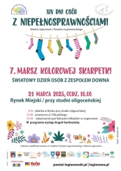 Plakat promujący Marsz kolorowej skarpetki 2025