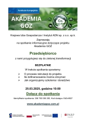 Grafika informująca o Akademii GOZ