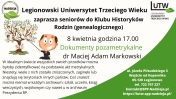 plakt informujący o wykładzie