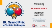 Plakat informujący o turnieju tenisa stołowego