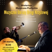 Grafika informująca o Muzycznych Obrazach Drogi Krzyżowej