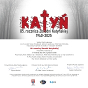 Plakat informujący o 85. Rocznicy Zbrodni Katyńskiej