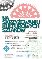 biały plakat z zielonymi napisami