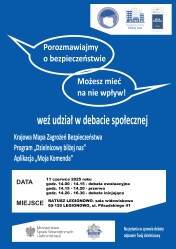 Plakat promujący debatę