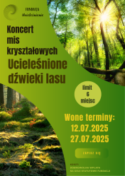 plakat : zdjęcie lasu, tekst