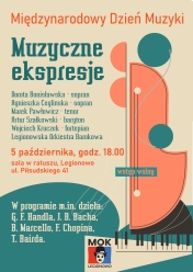 Plakat promujący dzień muzyki w MOK